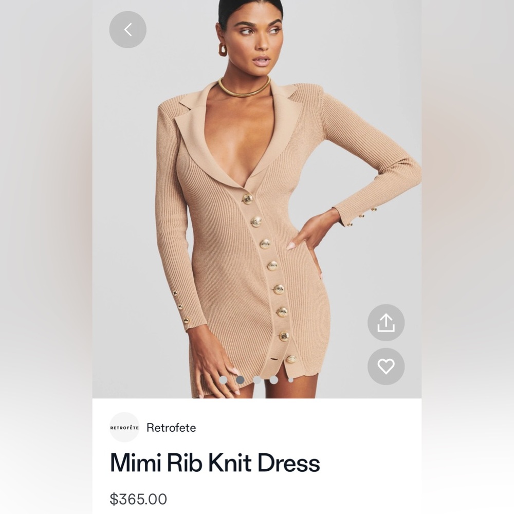 Retrofête Mimi RIB KNIT DRESS- Retrofete